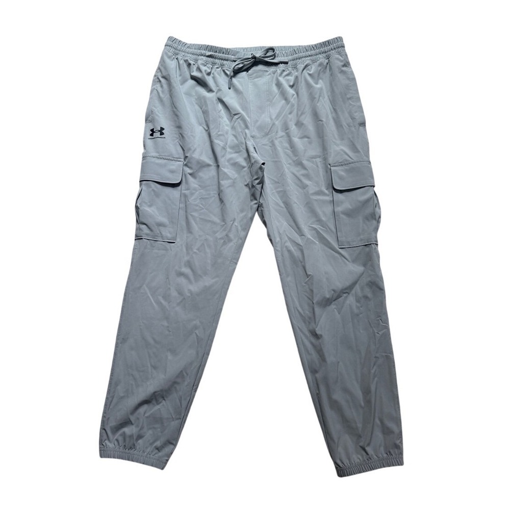 Under Armour Light Gray Stretch Cargo Jogger Pants XL